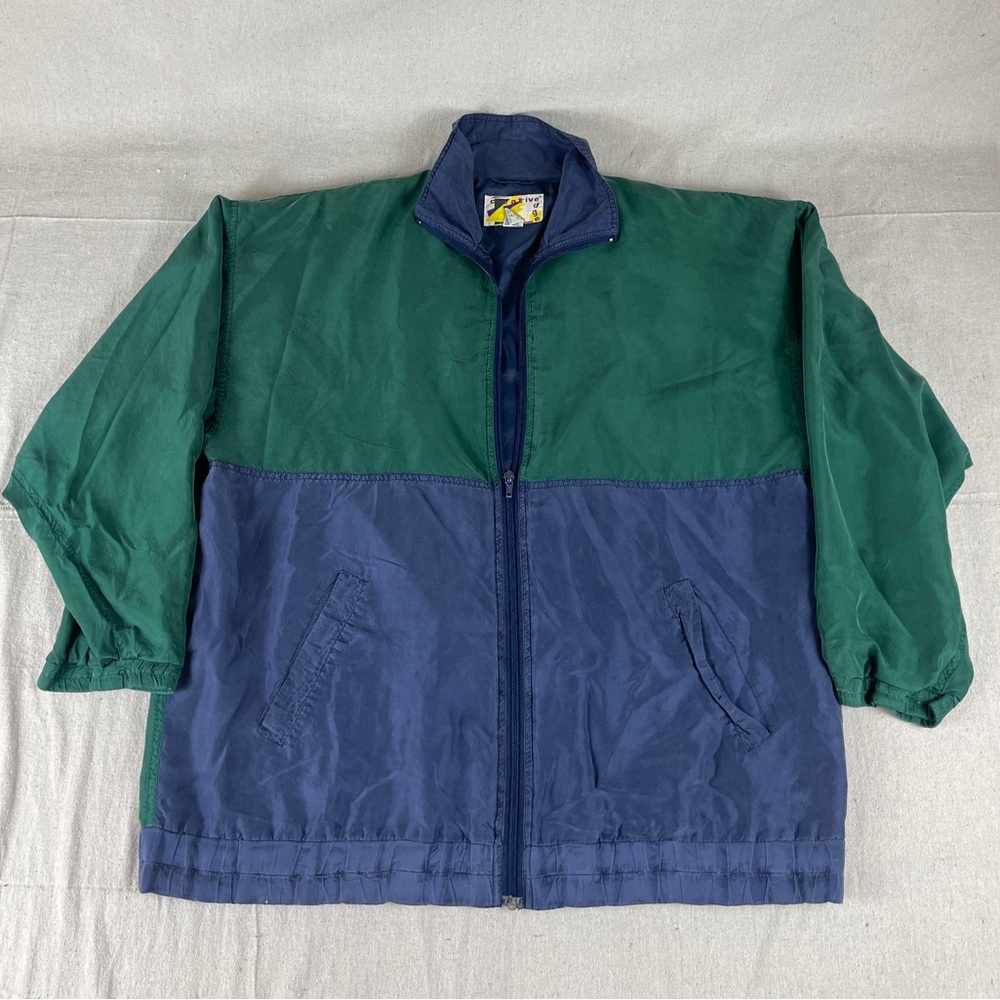 Vintage Creative Edge silk color block Jacket size M